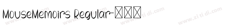 MouseMemoirs Regular字体转换